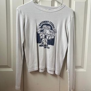 Brandy Melville Cream Tori Basement Studio Long Sleeve Top